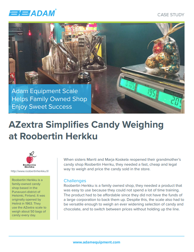 AZextra Simplifies Candy Weighing at Roobertin Herkku