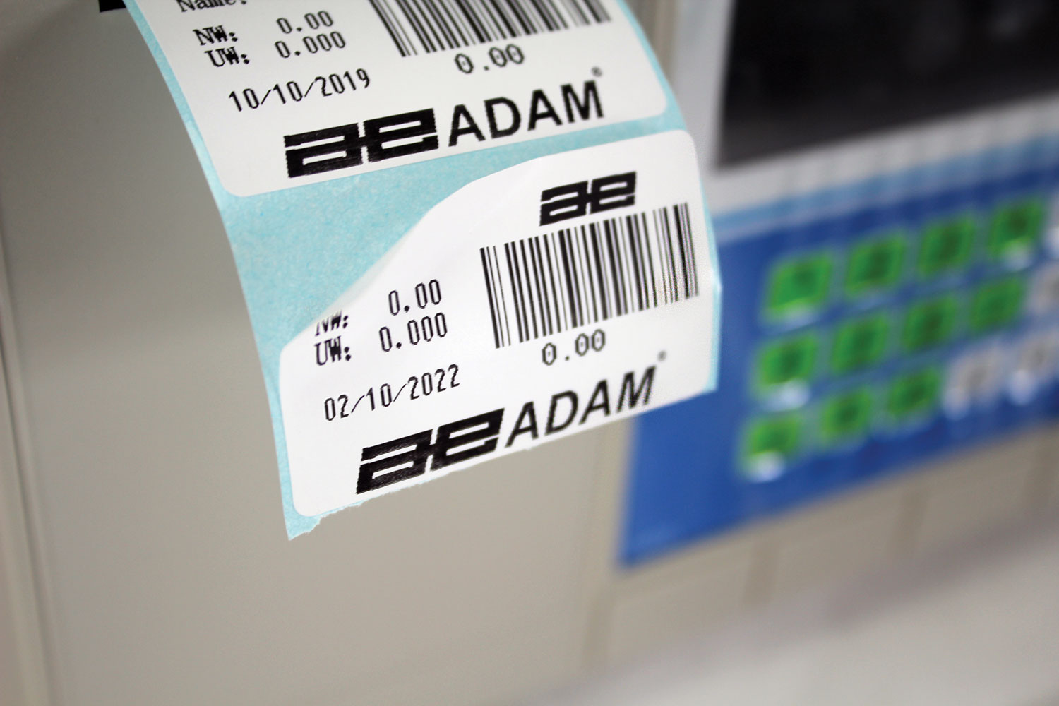 Adam Equipment BCT Label-Printing Scale printing a label